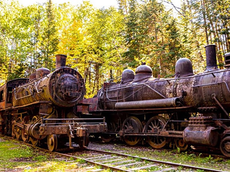 Visit the ghost trains when you stay at Cozy Knoll Cabins